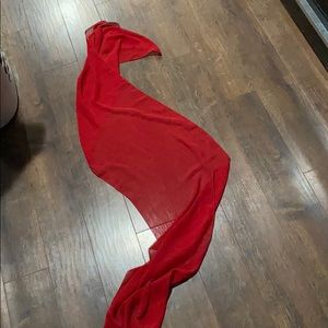 Red dress scarf
